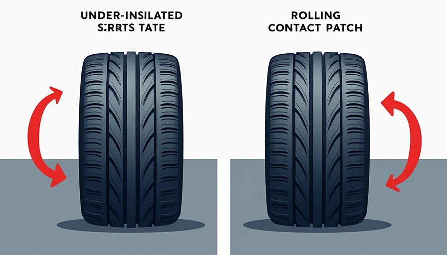 Tyre Pressure and Fuel Economy — Why Low Pressure Costs You at the Pump Under-inflated vs correctly inflated car tyre comparison showing rolling resistance difference, illustrating how low tyre pressure increases fuel consumption