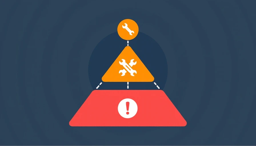 Three-tier MOT failure severity diagram using coloured shapes and icons to visually represent minor, major, and dangerous fault levels without text