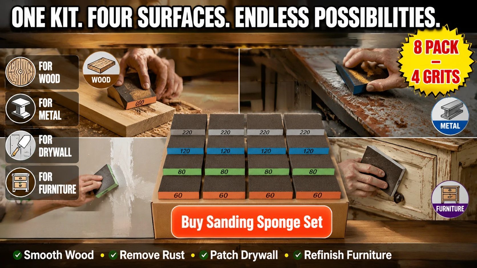 Buy Sanding Sponge Set