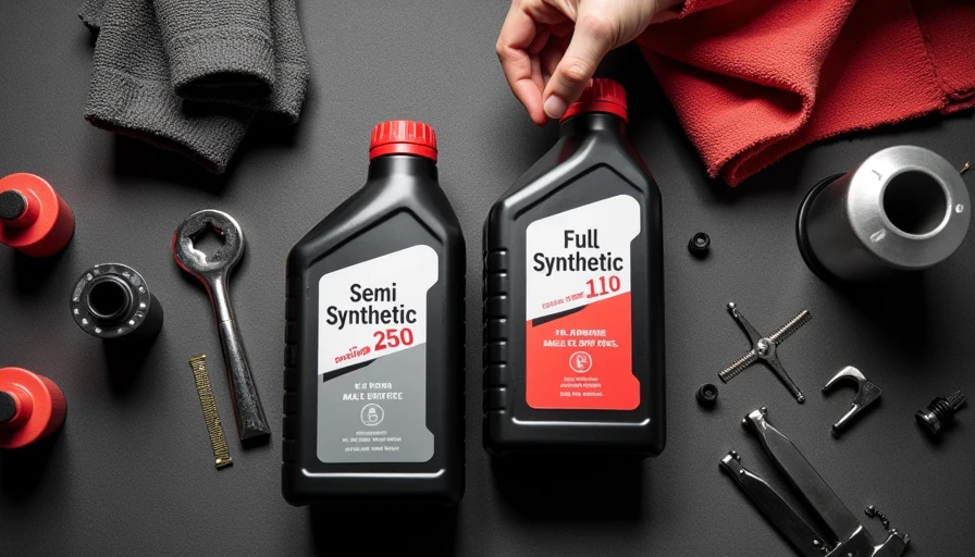 Illustration for full synthetic oil vs semi synthetic oil