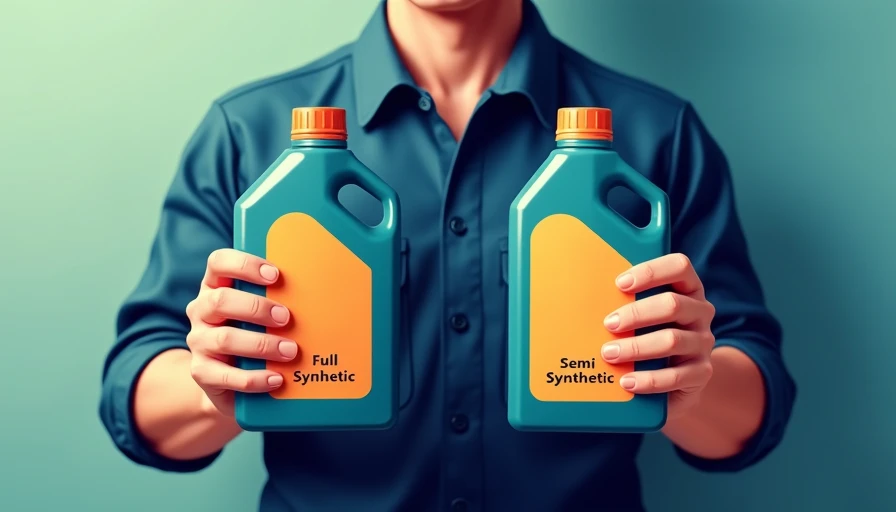 Illustration for full synthetic oil vs semi